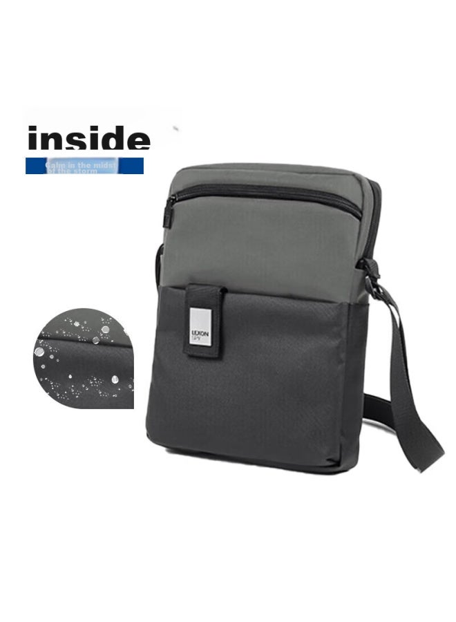 Lexon Crossbody Bag For Men, Shoulder Bag, Trendy Simple Casual Canvas Messenger Bag, Sports Waist Pack, 1710 Gray - Image 5