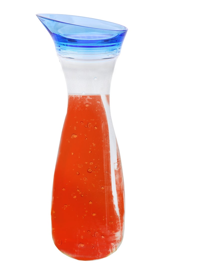 Life Smile LIFE SMILE Shatterproof Acrylic Water Bottle with Leakproof Lid - BPA-Free, Eco-Friendly Juice Pitcher - Ideal for Water, Iced Tea, Cold Brew, and Beverages (Blue 0.45 L)  - Image 1