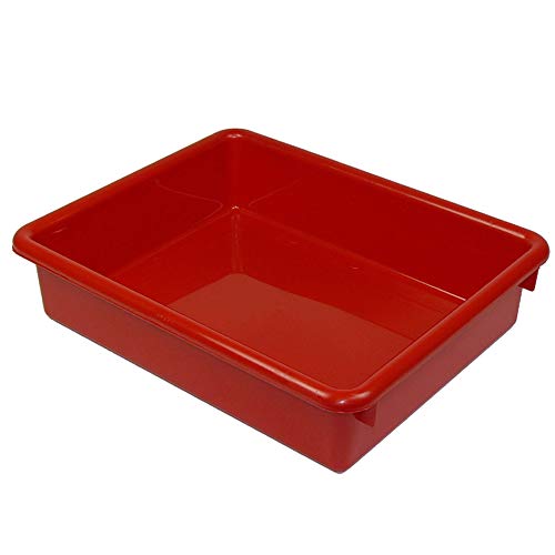 Romanoff Products 3" Stowaway Letter Tray, Red - Image 1