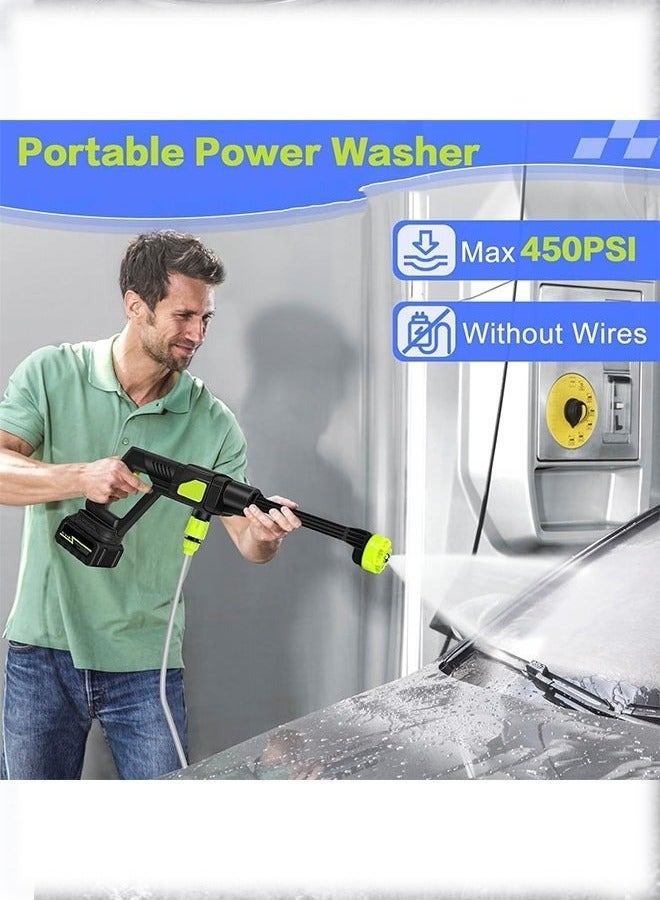 MDHL Car wash gunner handheld portable cordless high-voltage electric cleaning machine 6-in-1 nozzle for multi scenario use - Image 3