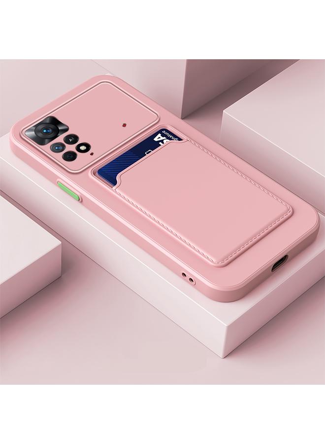 Case For Xiaomi Redmi Note 11 6.43 inch / Poco M4 Pro 4G Skin Feel Card Contrast Color Button TPU Phone Case