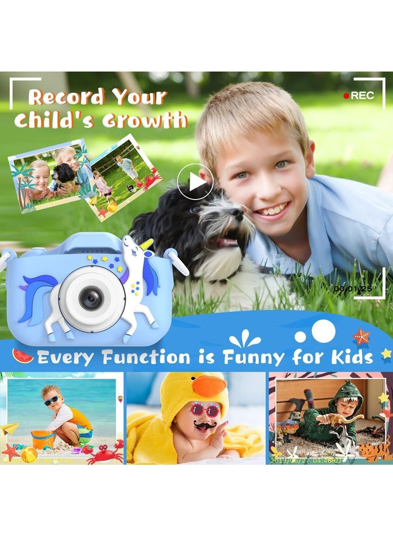 Kids Camera, 1080P HD Camera for with 32 GB Card, 40MP Digital Camera,HD Video Protective Silicone Cover,for Girls Boys Age 6-12 - Image 3