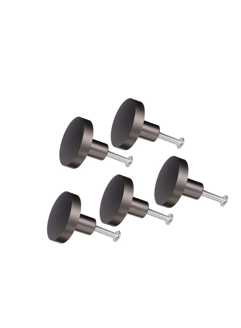 SYOSI Drawer Handle 5pcs European Round Dresser Knobs Drawer Pulls Handles Cabinet Door Knob Handles for Christmas Home Party Kitchen Supplies Black - Image 1