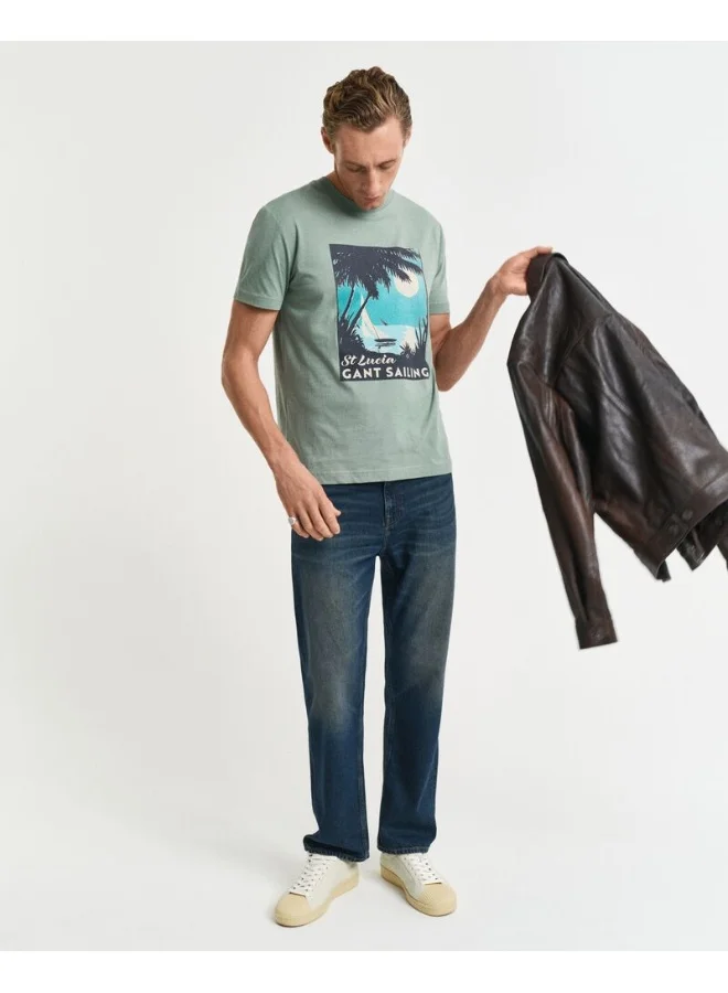 GANT GANT USA Sailing Print Graphic T-Shirt