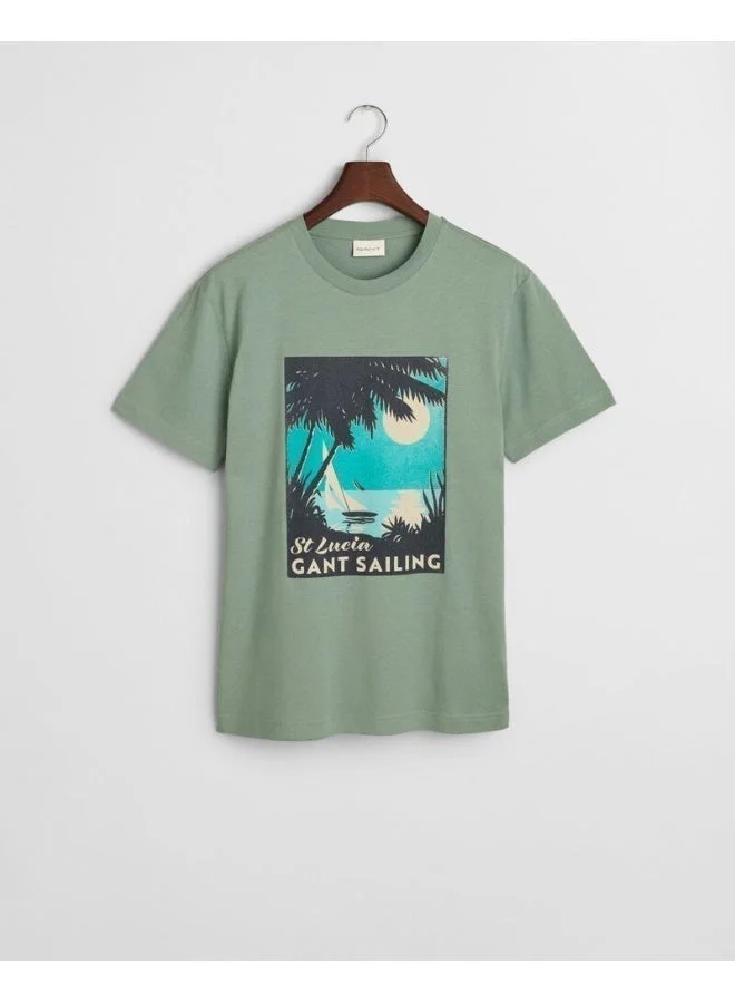 GANT GANT USA Sailing Print Graphic T-Shirt