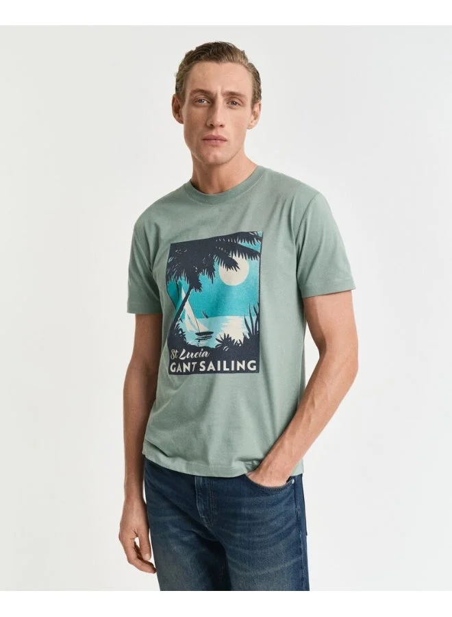 GANT  GANT USA Sailing Print Graphic T-Shirt for Men | Best Price UAE