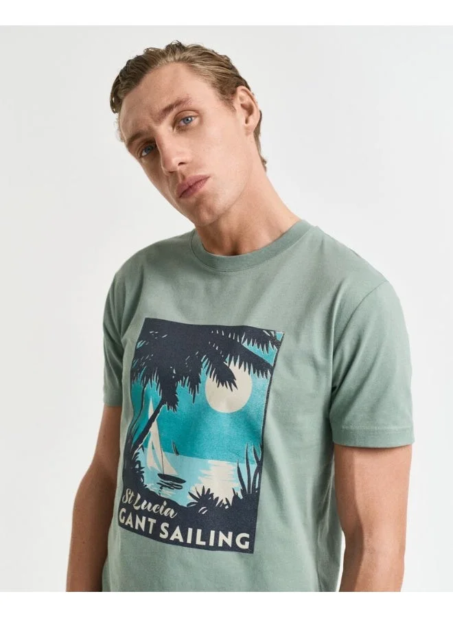 GANT USA Sailing Print Graphic T-Shirt