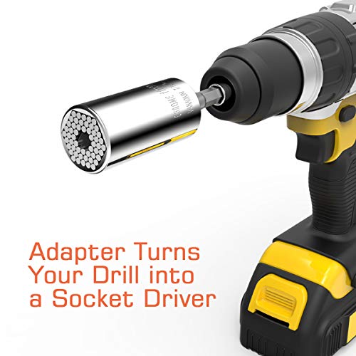 EFFECTEER Universal Socket,Self-adjusting Socket Fits Standard 7/16'' - 1-1/4'' Metric 11mm-32mm, Adapter Socket for Wrench Ratchet&Power Drill, Tools Gifts for Men Him Husband Dad Father DIY Handyman Women - Image 2