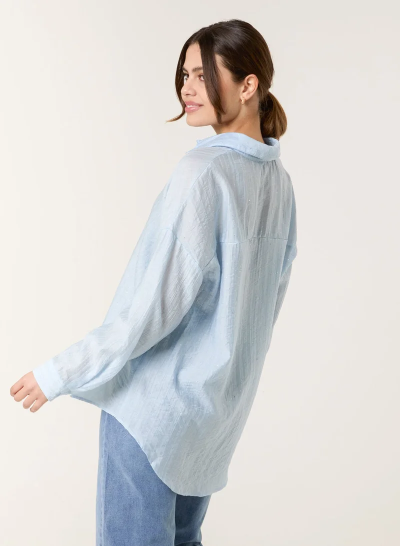 Blue Vanilla Glitter Shirt