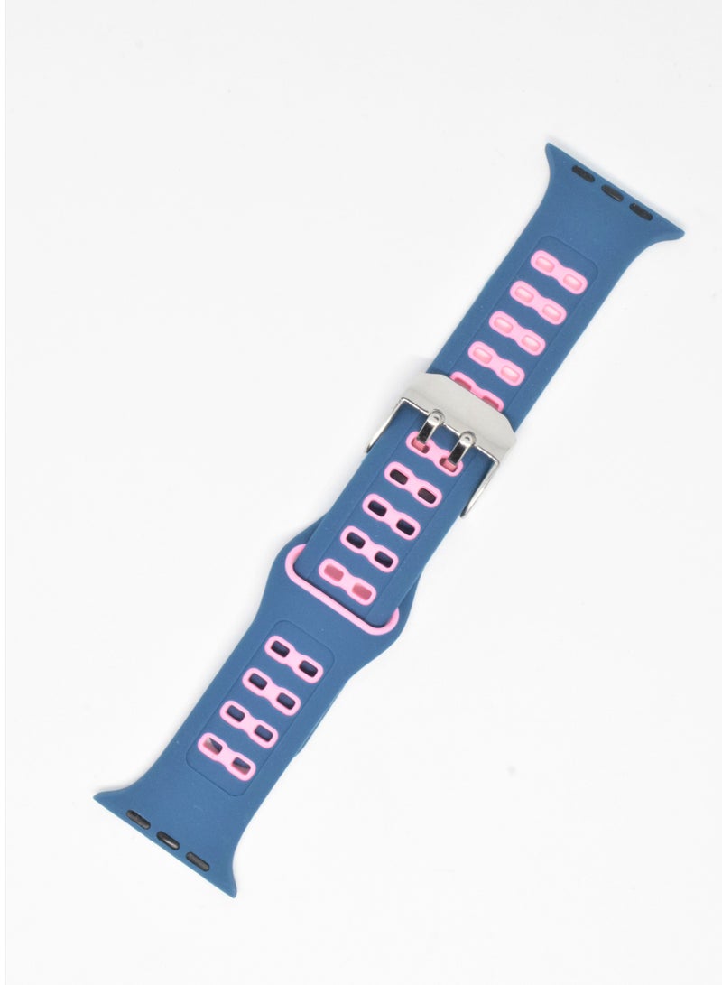 BORTONY Universal 42/44mm Silicone Replacement Watch Strap For Apple Series 6/5/4 - Image 2