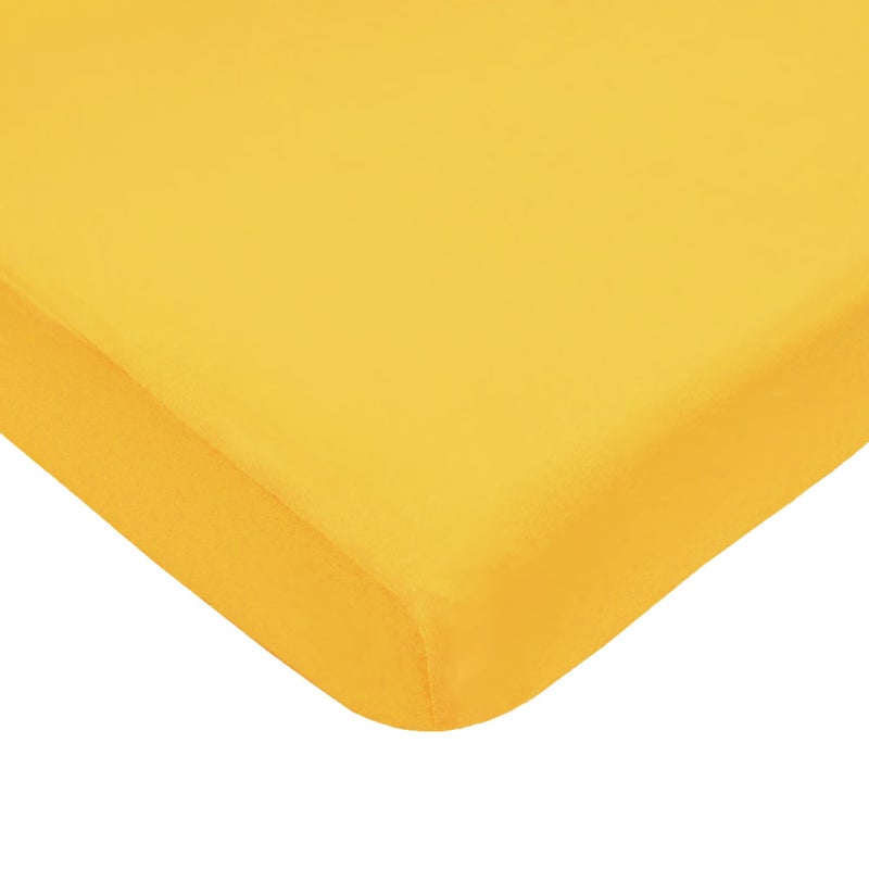 American Baby Company American Baby Company 100 Natural Cotton Fitted Mini Crib Sheet 38 x 24 Soft Breathable Small Nesting Portable Crib Sheet Fits Pack N Play Mattresses Yellow for Boys Girls 