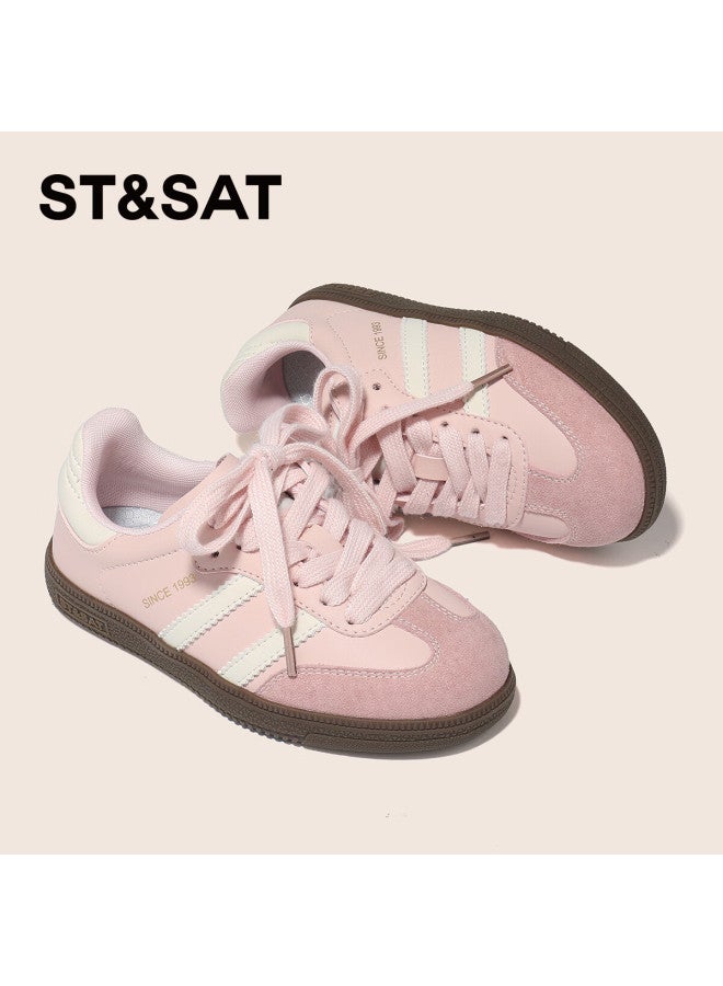St&sat Kids Training Shoes Spring New Girls Sports Shoes Soft Sole Boys Sneakers Misty Pink Size 30 - Image 2