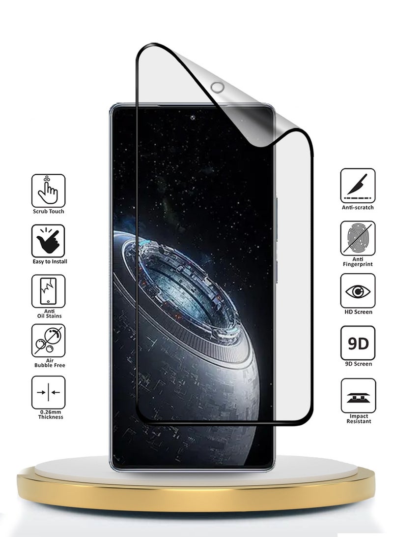 Wtech Infinix GT 20 Pro 5G 2024 Nano Ceramic Full Glue Full Cover Matte Flexible Screen Protector (MSCNMN) - Clear/Black - Image 2