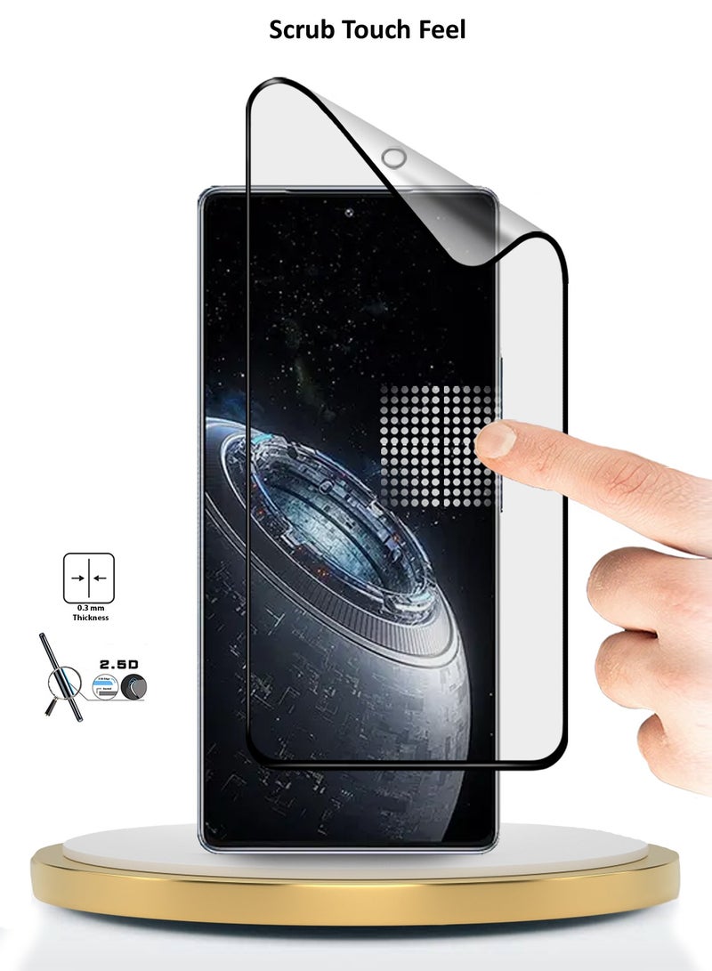 Wtech Infinix GT 20 Pro 5G 2024 Nano Ceramic Full Glue Full Cover Matte Flexible Screen Protector (MSCNMN) - Clear/Black - Image 3