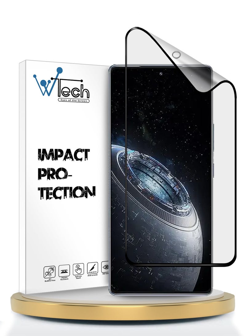 Wtech Infinix GT 20 Pro 5G 2024 Nano Ceramic Full Glue Full Cover Matte Flexible Screen Protector (MSCNMN) - Clear/Black - Image 1