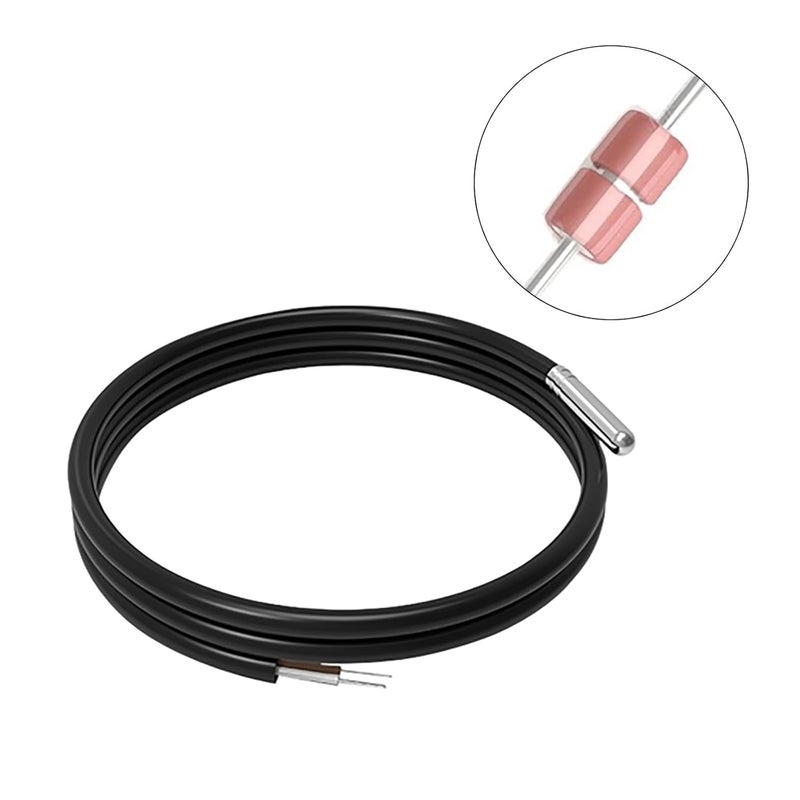 مستشعر درجة الحرارة NTC 3950 10K ثيرمستور، مسبار 6x30 مم من الفولاذ المقاوم للصدأ، 5 قطع - Image 3