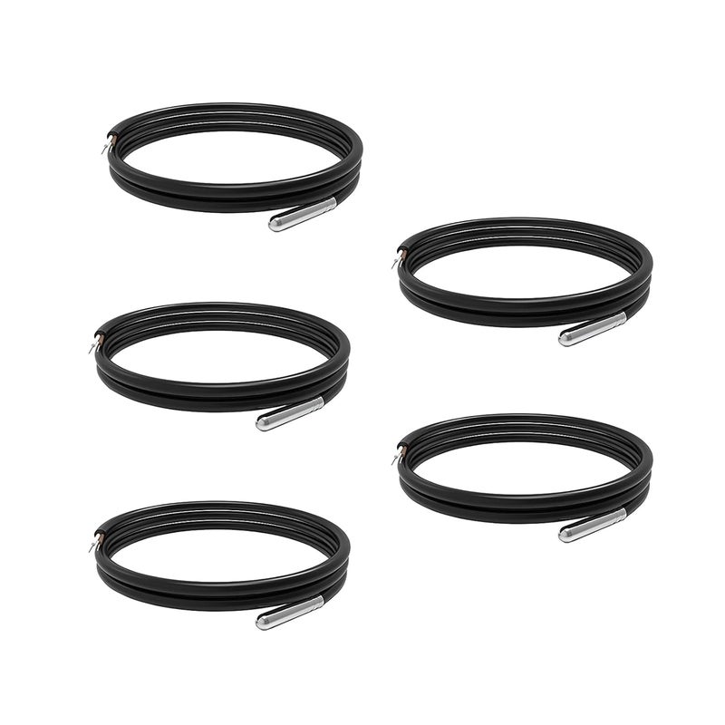 مستشعر درجة الحرارة NTC 3950 10K ثيرمستور، مسبار 6x30 مم من الفولاذ المقاوم للصدأ، 5 قطع - Image 1