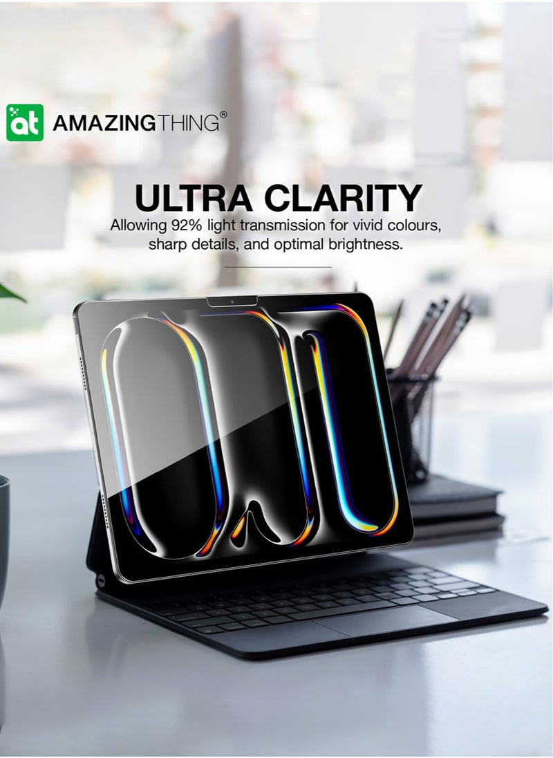 AMAZINGthing - Radix iPad PRO 13 inch M4 (2024) Screen Protector Tempered Glass with Defend Edge technology - Clear - Image 1