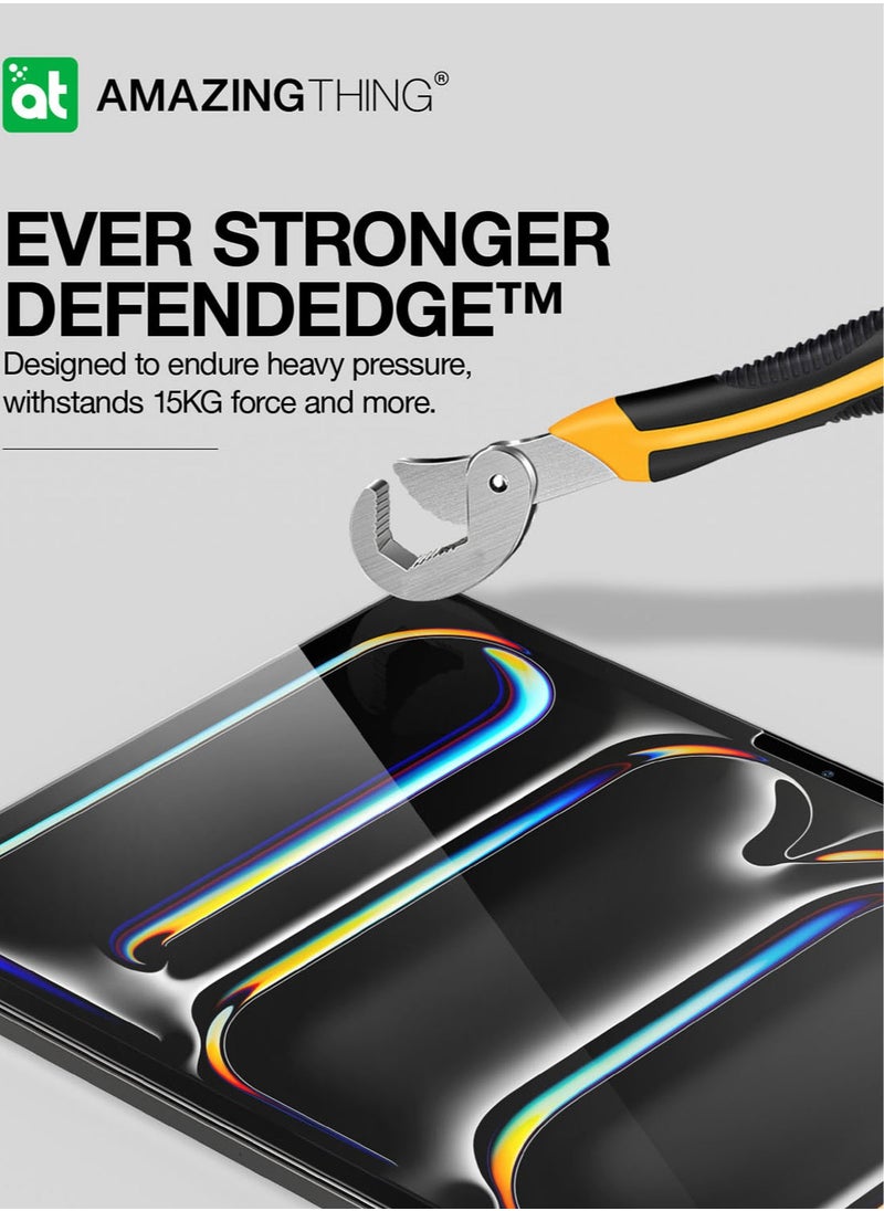 AMAZINGthing - Radix iPad PRO 13 inch M4 (2024) Screen Protector Tempered Glass with Defend Edge technology - Clear - Image 1