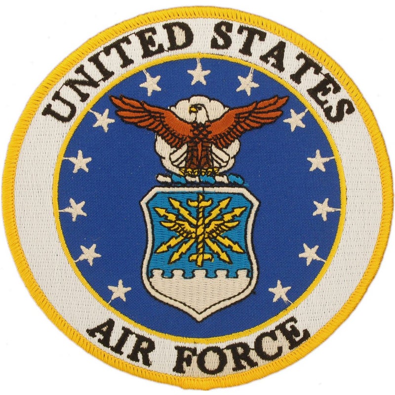 Artisan Owl United States Air Force USAF Circular Embroidered Patch with IronOn Adhesive Full Color 