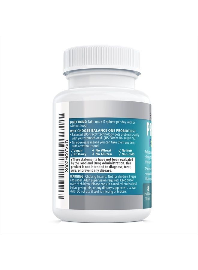 Balance ONE Probiotic for Kids, 2 Month Supply, Children's Gut Health and Digestive Support, Time Release 15x More Effective, Shelf Stable, Sugar Free Kids Probiotic, 60 Easy to Swallow Tablets - Image 3