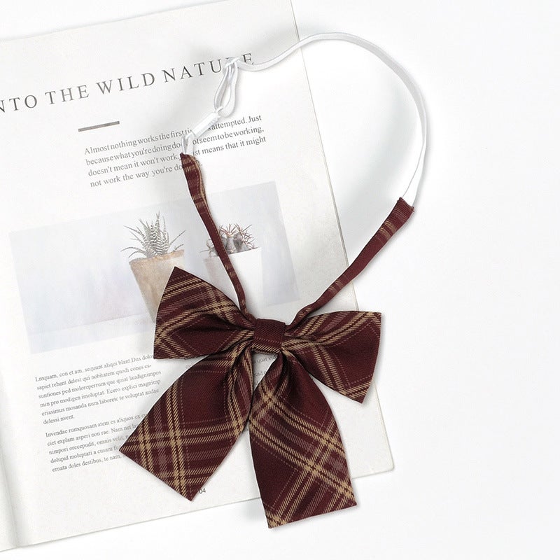 Japanese Style JK Bow Tie Womens College Style Shirt Decoration Mariners Suit Collar Flower Graduation Photo Bachelors Suit Bow wine red D3014 Amaranth Red