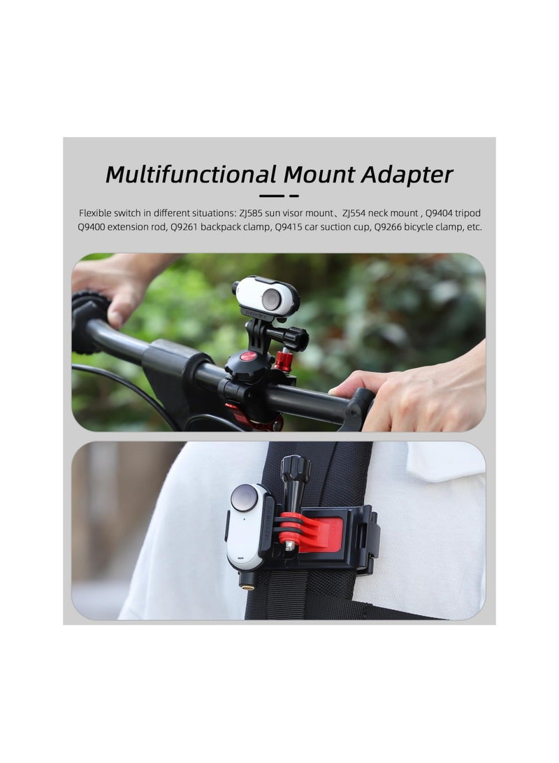 Captaintech Camera Mount Adapter Protective Housing Frame, Fit for Insta360 Go 3 Bezel, Thumb Camera Adapter, Shock Absorbing Housing Cage Expansion Quick Release Accessory, Use with Backpack Clamp - Image 5