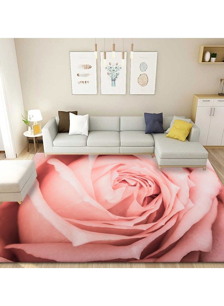 Loquat Squality Polyester Fiber 3D Visual Living Room Coffee Table Carpet