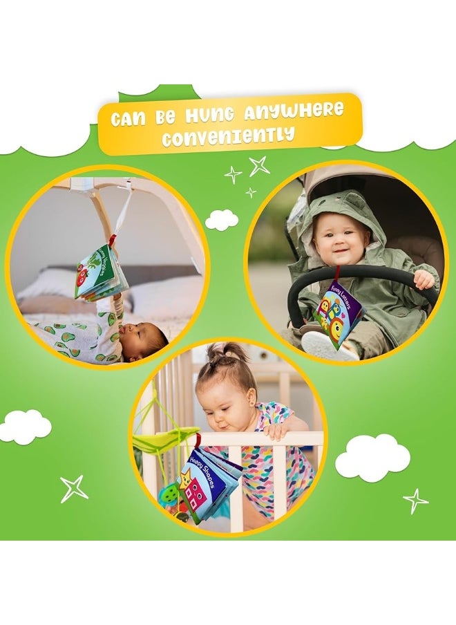 BabyBibi Cloth Books for Babies (Set of 6) - Premium Quality Soft Books for Babies. Touch and Feel Crinkle Paper. Cloth Books for Early Children's Development.  - Image 4