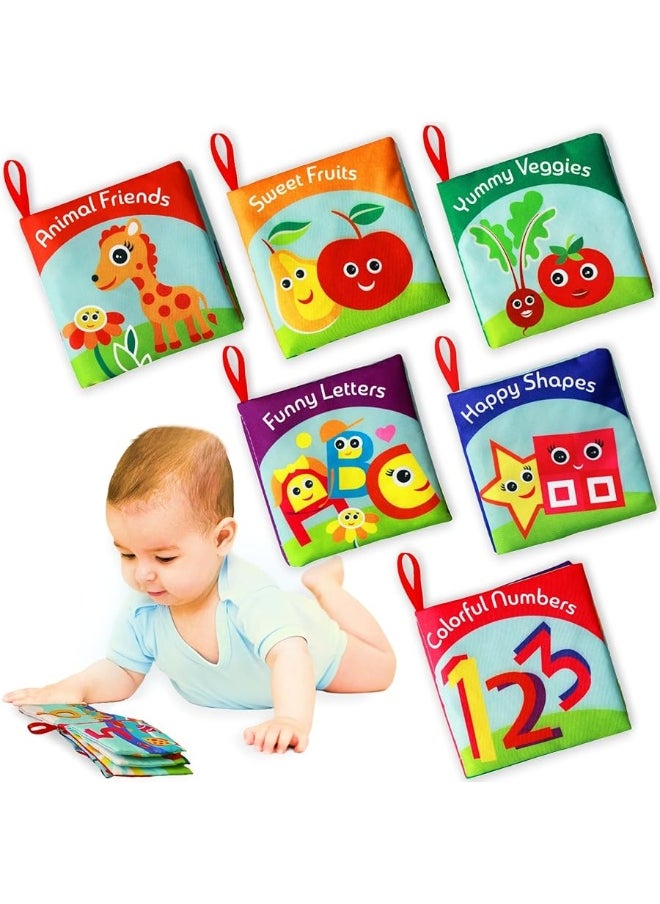 BabyBibi Cloth Books for Babies (Set of 6) - Premium Quality Soft Books for Babies. Touch and Feel Crinkle Paper. Cloth Books for Early Children's Development.  - Image 5
