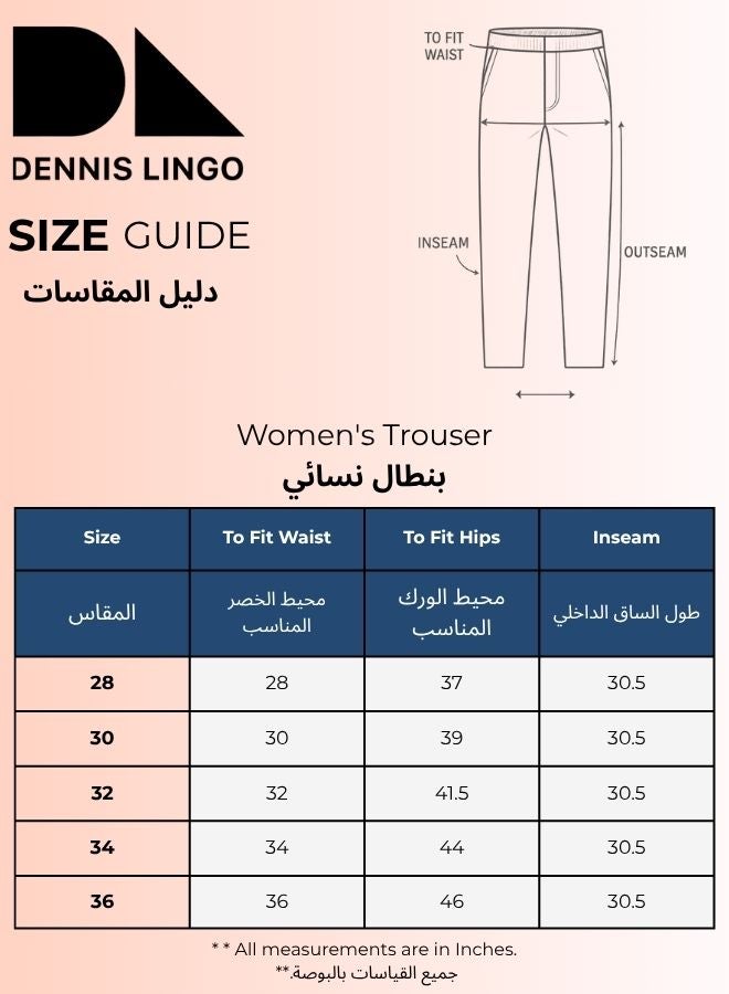 Dennis Lingo Women's Olive Cotton Blend Solid Full Length Chinos Straight Fit Trouser - Image 4