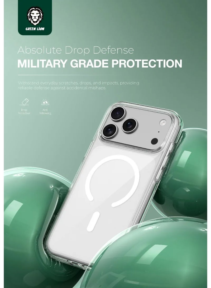 GREEN LION iPhone 17 Pro Max MagSafe Case Ultra Clear with Anti-Yellow Protection / Camera Protection - Clear - Image 4