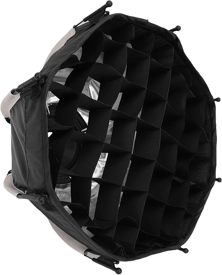 صندوق إضاءة ناعم مثمن مع شبكة لحامل Bowens مقاس 9.44 × 11.41 بوصة لإضاءة التصوير التعبئة - Image 3