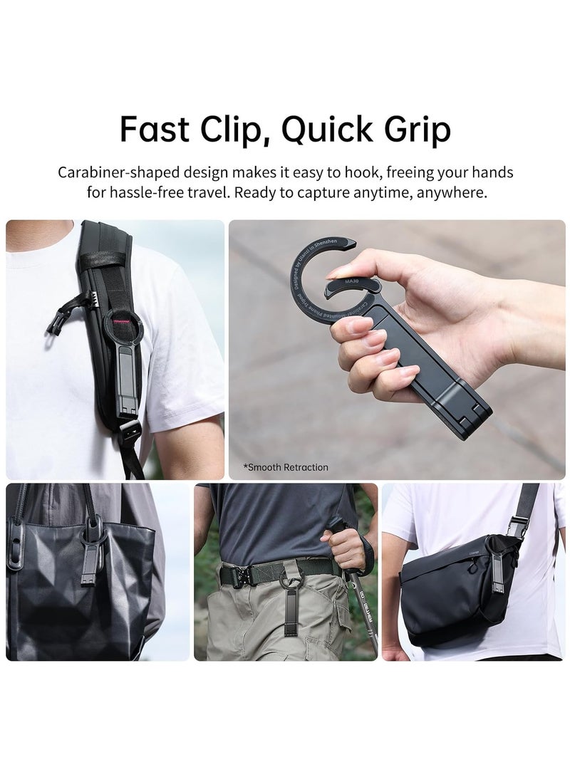Ulanzi ULANZI MA30 Magnetic Phone Tripod Stand for iPhone Aluminium Maglock Smartphone Mini Tripod Pocket Cell Phone Stand Dual Sided Magnet Quick Mount Compatible with iPhone 16 15 14 13 12 Magsafe  - Image 4