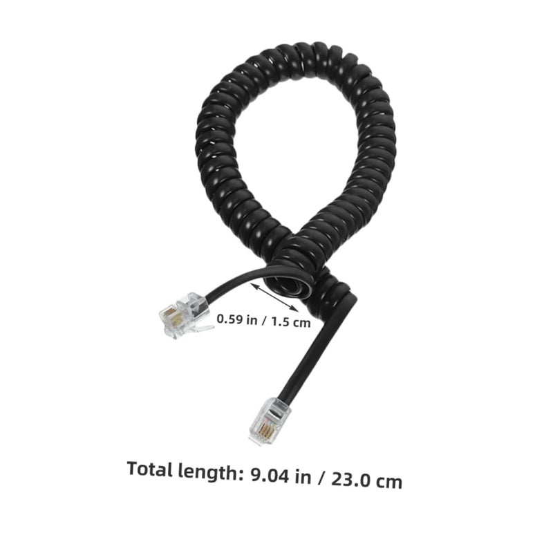 4Pcs Stretchable Coiled Telephone Cord Durable Material Easy Installation for Office Home Use - Image 3