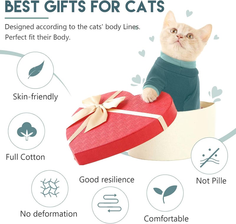 ADNIKIA Cat Pajamas for Cats Only, Sticky Hair Cat Clothes, Sphynx Hairless Cats Sweater, Cat Onesie for Cats After Surgery Female Male, Prevent Lost Hair Kitten Onesie Shirts Costumes Outfits for Pet - Image 5