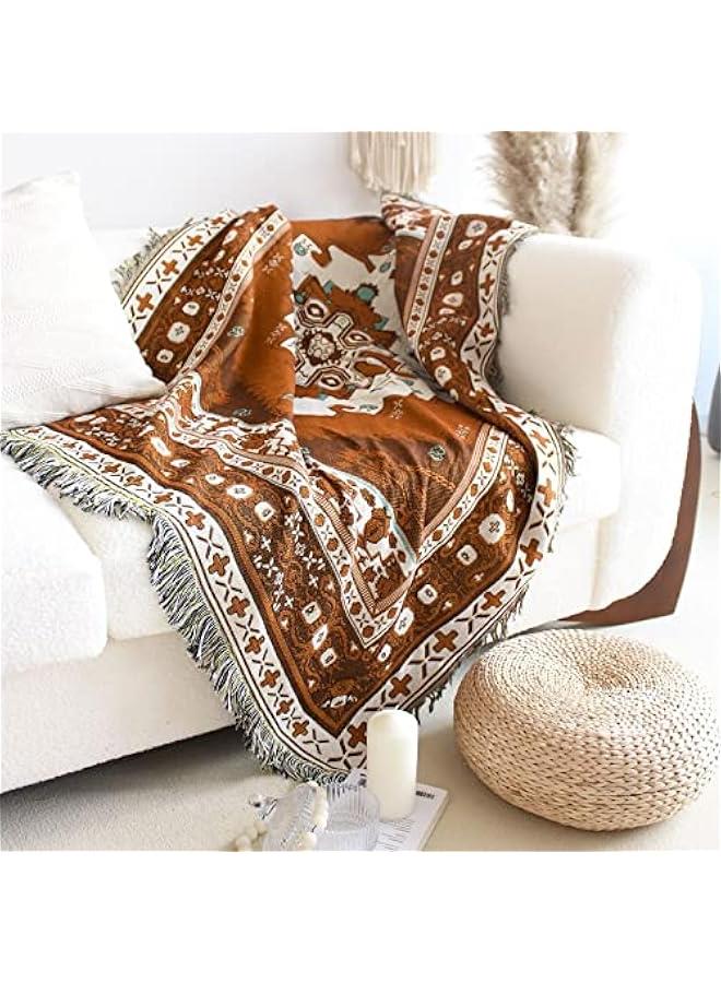 طاية ويمية ويمية، غطاء كة محوك شراشي، طاية مزخرفة مع سيج اعم و ومطوع للكرسي وغرفة الوم والسرير والكرسي الزاز في الواء الطلق لجميع المواسم 130 × 150 سم)، م ازولمارت - Image 1