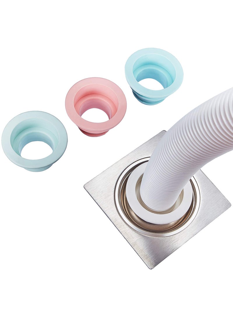 Leeonz Leeonz 3 Pieces Silicone Ring Silicone Seal Plug Ring Washing Machine Plug Ring for Bathroom Kitchen Cleaning Tools (Random Color)  - Image 1