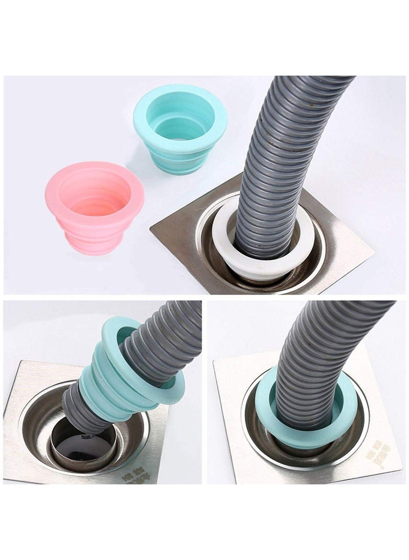 Leeonz Leeonz 3 Pieces Silicone Ring Silicone Seal Plug Ring Washing Machine Plug Ring for Bathroom Kitchen Cleaning Tools (Random Color)  - Image 4