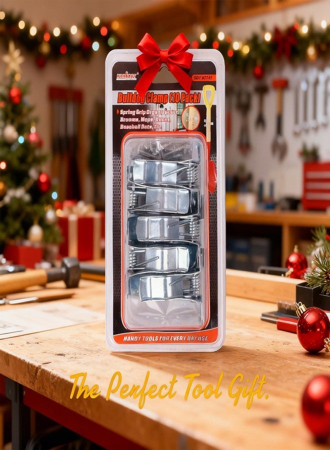 HORUSDY 10 Pack Spring Grip Mop and Broom Holder for Shovel, Rake, Broom, Mop Holder, Etc. - Image 2