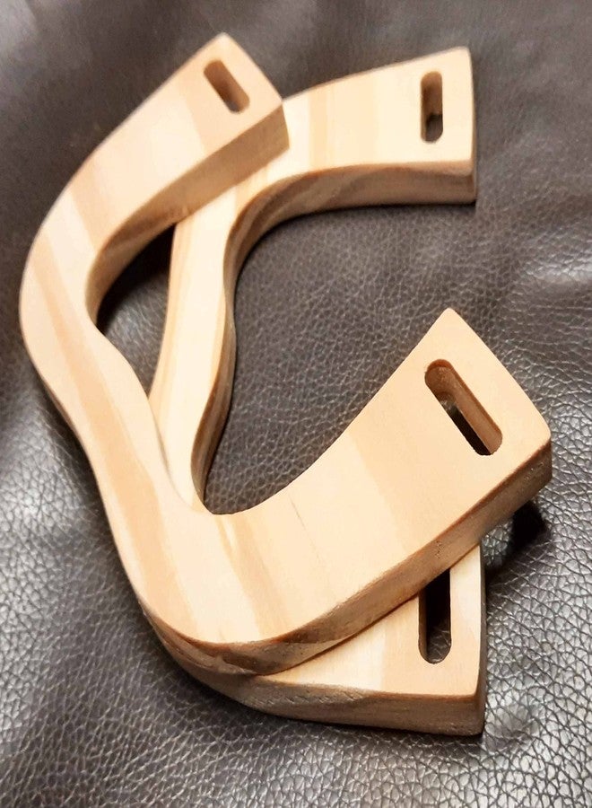 Tia Pine Wood Thick Handle for Craft, Purse, Bags and DIY Projects- (Pine Wood-Open Square, 2Pcs) - Image 2