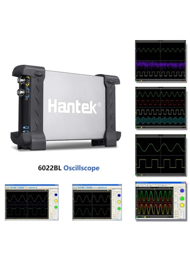 Hantek 6022BL PC Digital Portable Oscilloscope 16 Channels 20MHz 48MSa/s Storage Multifunctio Logic Analyzer Handheld USB Oscilloscope - Image 2