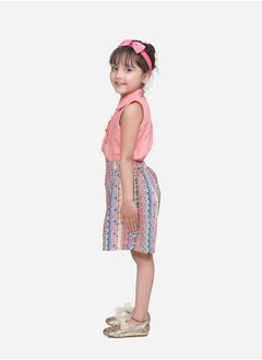 LILPICKS Geometric Print Collar Neck Romper by Styli  - Image 1