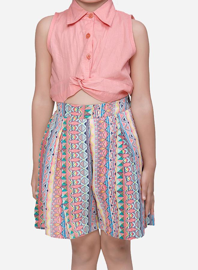 LILPICKS Geometric Print Collar Neck Romper by Styli  - Image 4