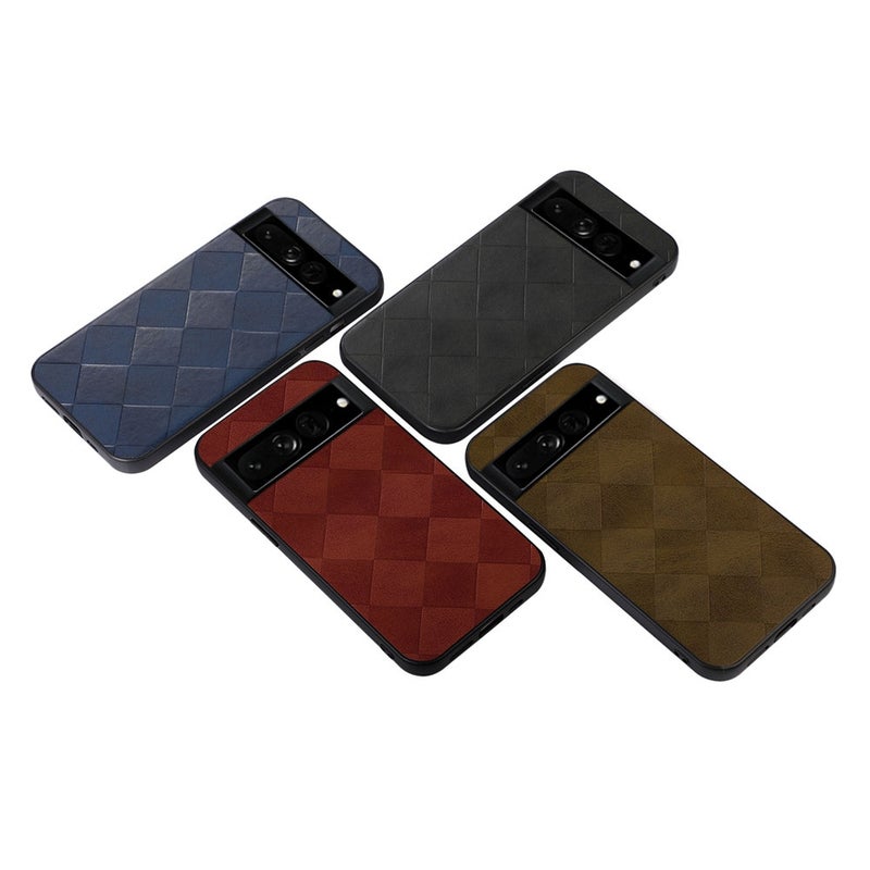 HuHa Case Cover For Google Pixel 7 Pro 5G Weave Plaid PU Phone Case(Brown) - Image 4
