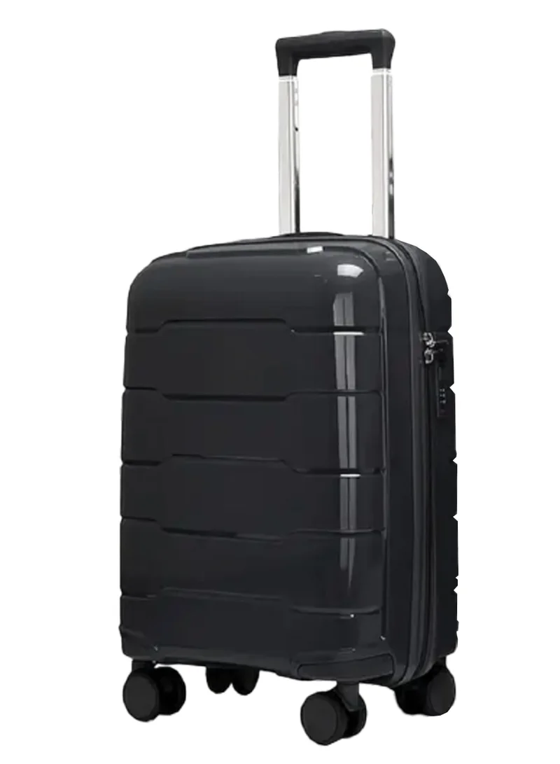 ريفلكشين Reflection PP Carry On Suitcase Airline Approved, Scratchproof Lightweight 28 Inch  Luggage- 360° Silent Wheels, PP Hard Luggage Trolley, Spinner Wheels, Travel Luggage  (28-Inch , Black)