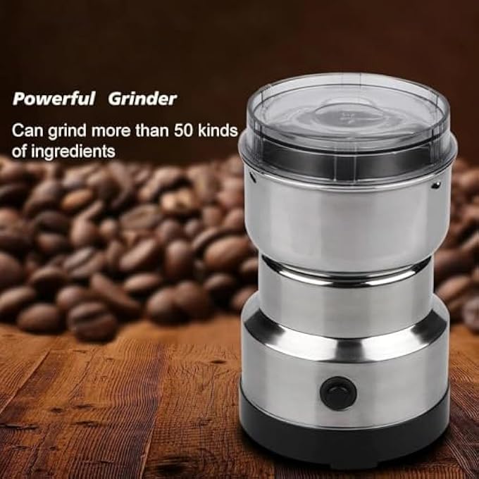 rayihni Electric Kitchen Mini Grinder Mixer  Electric Chopper Small Grinders For Spices Seeds Herbs And Coffee Beans Spice Blender And Espresso Grinders Dry Grinder Stainless Steel - Image 3