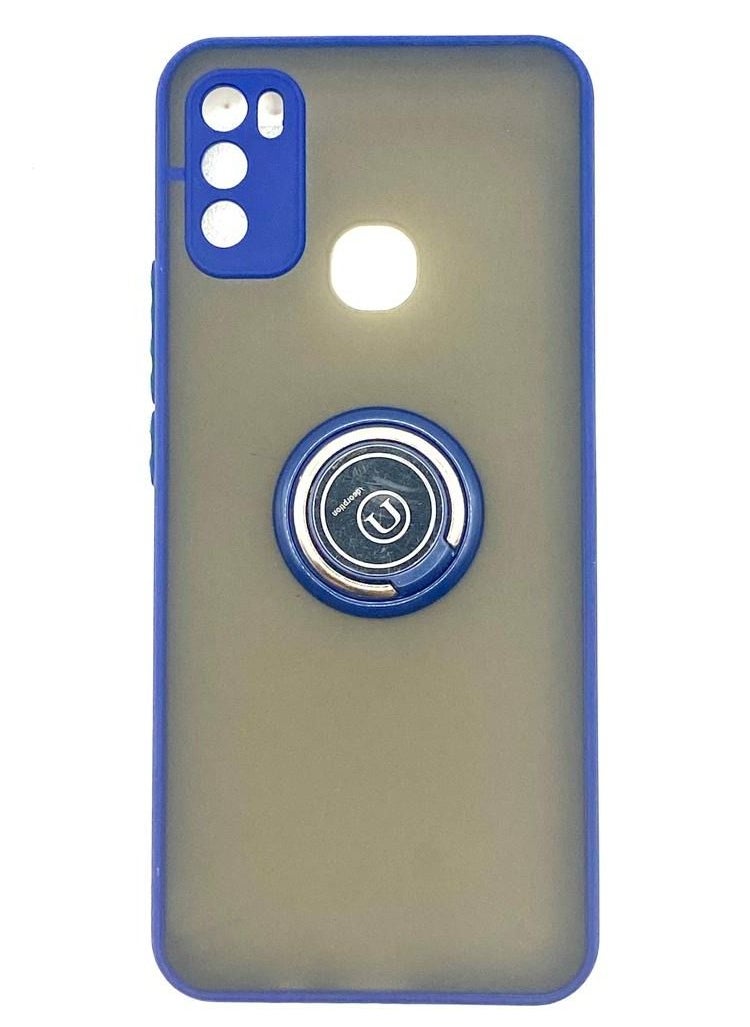 erorex Protective Case Cover For Hot 9 Play With Magnetic Ring Holder Blue 