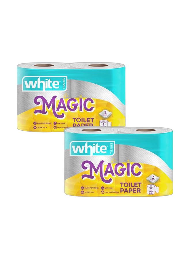 White Magic Toilet paper 2 Rolls 2 ply (Pack of 2) - Image 1