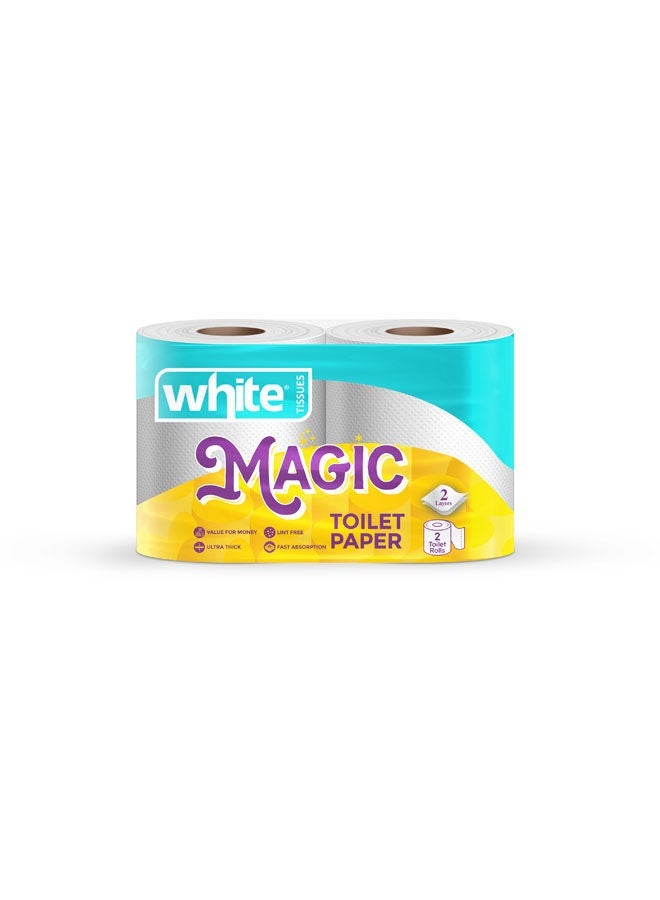 White Magic Toilet paper 2 Rolls 2 ply (Pack of 2) - Image 2